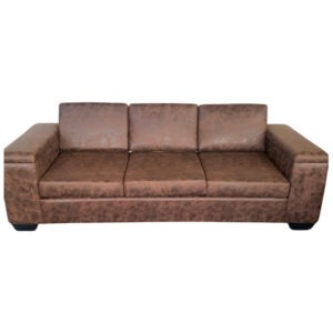 Modular brown three seater