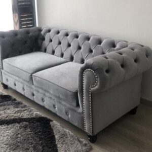 Q22- Chesterfield grey two seater